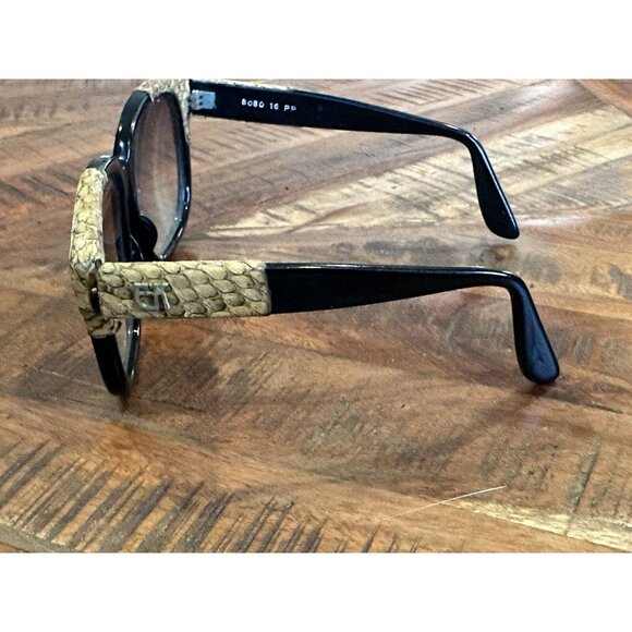 Emmanuelle Khanh B Robinson Vintage 80’s  Sunglasses Snakeskin 8080 main image 4